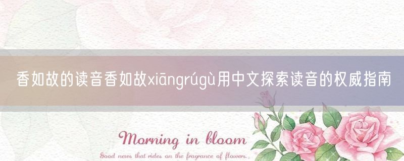 <strong>香如故的读音香如故xiāngrúgù用中文探索读音的权威指南</strong>